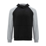 Zweifarbiger Kinder-Hoodie 280 g/m² Roly Badet farbe mattschwarz