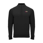 Langarm-Kinder-Sweatshirt mit Logo, 200 g/m2 Roly farbe schwarz Ansicht mit Siebdruck