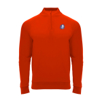 Langarm-Kinder-Sweatshirt mit Logo, 200 g/m2 Roly farbe rot Ansicht mit Siebdruck