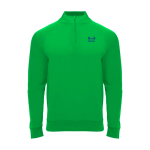 Langarm-Kinder-Sweatshirt mit Logo, 200 g/m2 Roly farbe grün Ansicht mit Siebdruck