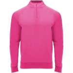 Langarm-Kinder-Sweatshirt mit kurzem Reißverschluss, 200 g/m² Roly farbe neonrosa