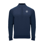 Langarm-Kinder-Sweatshirt mit Logo, 200 g/m2 Roly farbe marineblau Ansicht mit Siebdruck
