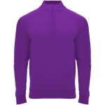 Langarm-Kinder-Sweatshirt mit kurzem Reißverschluss, 200 g/m² Roly farbe lila