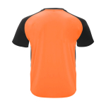 Zweifarbiges Kinder-Sportshirt kurzarm 140 g/m² Roly Bugatti farbe orange zweite Rückansicht