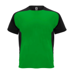 Zweifarbiges Kinder-Sportshirt kurzarm 140 g/m² Roly Bugatti farbe tropengrün