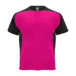 Zweifarbiges Kinder-Sportshirt kurzarm 140 g/m² Roly Bugatti farbe pink