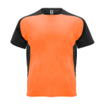 Zweifarbiges Kinder-Sportshirt kurzarm 140 g/m² Roly Bugatti farbe neonorange