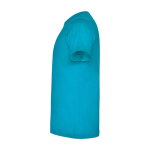 Kurzarm-Kinder-T-Shirt aus Baumwolljersey, 165 g/m2 Roly farbe türkis Seitenansicht