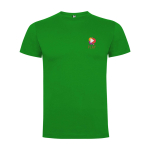 Kurzarm-Kinder-T-Shirt aus Baumwolljersey, 165 g/m2 Roly farbe grasgrün Ansicht mit Siebdruck