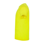 Kurzarm-Kinder-T-Shirt aus Baumwolljersey, 165 g/m2 Roly farbe neongelb Seitenansicht