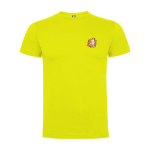 Kurzarm-Kinder-T-Shirt aus Baumwolljersey, 165 g/m2 Roly farbe neongelb Ansicht mit Siebdruck