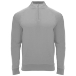 Sportpullover aus Polyester mit halbem Reißverschluss, 200 g/m², Roly farbe grau