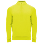 Sportpullover aus Polyester mit halbem Reißverschluss, 200 g/m², Roly farbe neongelb