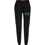 Sporthose aus Baumwolle und Polyester für Damen, 280 g/m², Roly farbe schwarz Ansicht mit Siebdruck