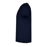 Kurzarm-T-Shirt aus Baumwolle für Herren, 155 g/m2, Roly farbe marineblau Seitenansicht