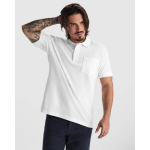 Unisex-Piqué-Polo aus Baumwolle und Polyester, 190 g/m², Roly farbe weiß Lifestyle-Bild 2