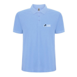 Herren-Piqué-Polo aus Materialmix, 190 g/m2, Roly farbe hellblau Ansicht mit Druckbereich