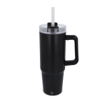 Edelstahlbecher, der in jeden Getränkehalter passt, 800 ml farbe schwarz