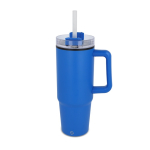 Edelstahlbecher, der in jeden Getränkehalter passt, 800 ml farbe blau