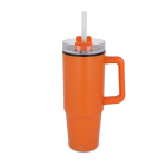 Edelstahlbecher, der in jeden Getränkehalter passt, 800 ml farbe orange
