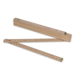 Klappbarer Zollstock aus Naturholz mit Edelstahlschicht, 2 m farbe holzton