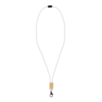 Farbiger RPET-Lanyard mit Bambusdetail zum Bedrcken Ansicht mit Druckbereich