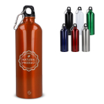 Flasche aus recyceltem Edelstahl in Metallic-Farben, 750 ml farbe schwarz
