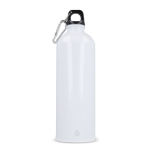 Flasche aus recyceltem Edelstahl in Metallic-Farben, 750 ml farbe weiß zweite Ansicht