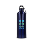 Flasche aus recyceltem Edelstahl in Metallic-Farben, 750 ml Ansicht mit Druckbereich