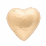 Schokolade in Herzform in Einzelverpackung mit Logo, 5g farbe gold