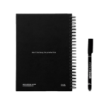 A5-Notizbuch mit Hardcover und InfiniteBook-Scan, schwarze Tinte farbe schwarz dritte Ansicht