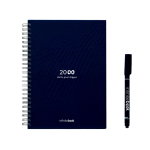 A5-Notizbuch mit Hardcover und InfiniteBook-Scan, schwarze Tinte farbe marineblau