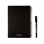 In Europa hergestelltes InfiniteBook A5-Notizbuch mit Hardcover, schwarze Tinte farbe schwarz dritte Ansicht