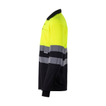 Arbeits-Poloshirt mit langen Ärmeln und Reflektoren, 160 g/m2, Velilla farbe schwarz vierte Ansicht