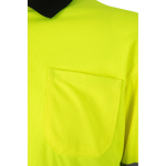 Arbeits-Poloshirt mit langen Ärmeln und Reflektoren, 160 g/m2, Velilla farbe schwarz achte Ansicht