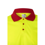 Arbeits-Poloshirt mit langen Ärmeln und Reflektoren, 160 g/m2, Velilla farbe rot sechste Ansicht