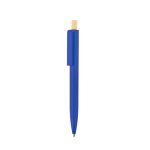 Kuli aus recyceltem Kunststoff mit Bambus, blaue Tinte farbe blau zweite Ansicht