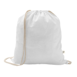 Turnbeutel aus recycelter Baumwolle und Polyester, 150 g/m2 farbe weiß