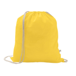Turnbeutel aus recycelter Baumwolle und Polyester, 150 g/m2 farbe gelb