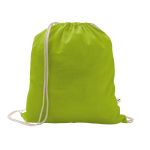 Turnbeutel aus recycelter Baumwolle und Polyester, 150 g/m2 farbe hellgrün