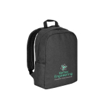 Laptoprucksack aus recyceltem Polyester mit Innenfutter, 16” farbe dunkelgrau Ansicht mit Logo 1