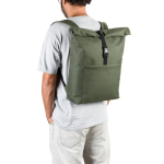 Multifunktionaler Laptop-Rucksack mit Rollverschluss, 17,3” farbe dunkelgrün siebte Ansicht