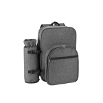 Kühlrucksack für Picknick aus recyceltem Polyester mit Utensilien farbe dunkelgrau