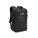 Rucksack im Militärstil mit bedruckbarem Aufnäher für Outdoor farbe schwarz Ansicht mit Logo 1
