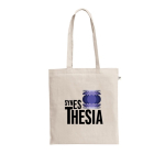 Stofftasche aus recycelter Baumwolle und Polyester, 150 g/m2 farbe natürliche farbe Ansicht mit Logo 1