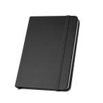 Liniertes Notizbuch aus teilweise recyceltem Material, A5 farbe schwarz zweite Ansicht