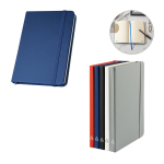 Liniertes Notizbuch aus teilweise recyceltem Material, A5 Ansicht in vielen Farben