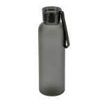 Gefrostete RPET-Flasche mit auslaufsicherem Deckel, 600 ml farbe schwarz