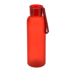 Gefrostete RPET-Flasche mit auslaufsicherem Deckel, 600 ml farbe rot