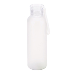 Gefrostete RPET-Flasche mit auslaufsicherem Deckel, 600 ml farbe transparent
